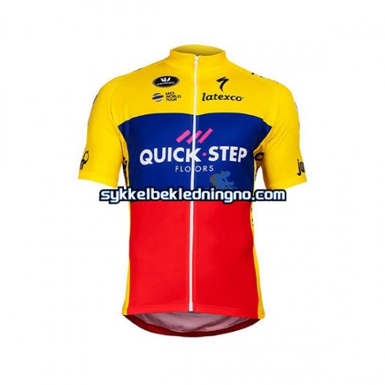Herre 2018 Quick Step Ecuador Champion sykkeldrakt Kortermet