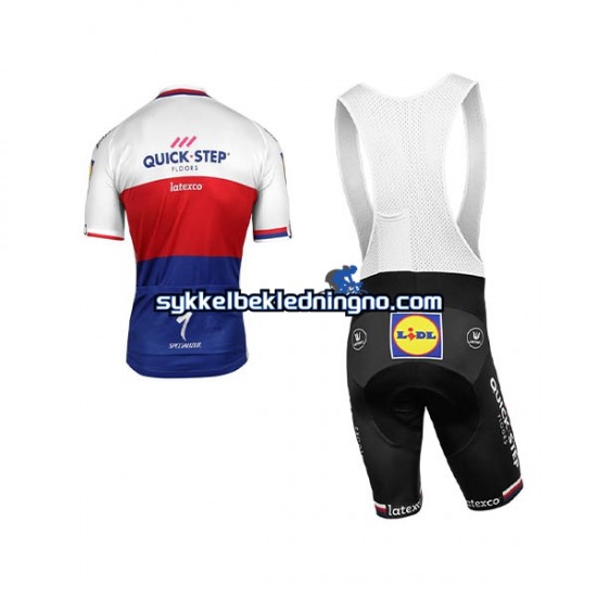 Herre 2018 Quick-Step Floors sykkeldrakt + bib sykkelshorts N002