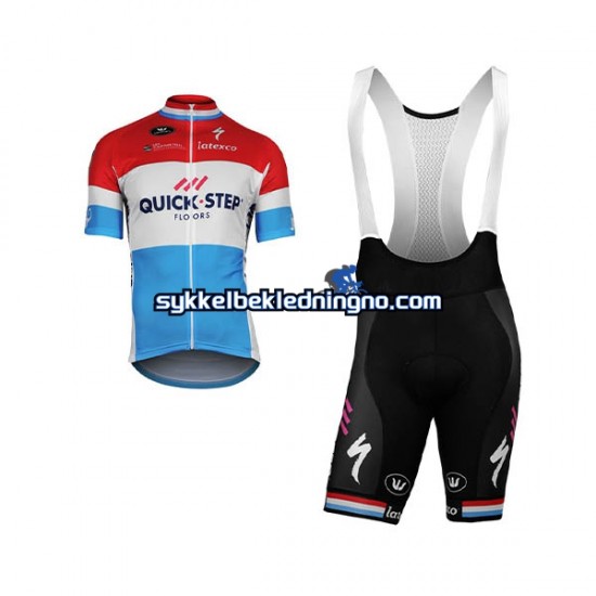 Herre 2018 Quick-Step Floors sykkeldrakt + bib sykkelshorts N003