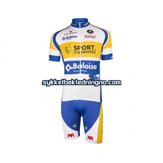 Herre 2018 Sport Vlaanderen-Baloise sykkeldrakt + bib sykkelshorts N001