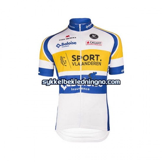 Herre 2018 Sport Vlaanderen-Baloise sykkeldrakt + bib sykkelshorts N001