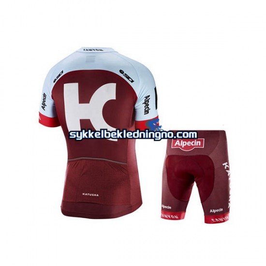 Herre 2018 Team Katusha Alpecin sykkeldrakt + sykkelshorts N001