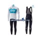 Herre 2018 Team Sky Vinter sykkeldrakt + bib cykeltights N001