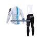 Herre 2018 Team Sky Vinter sykkeldrakt + bib cykeltights N001