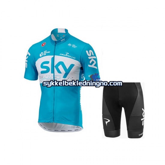 Herre 2018 Team Sky sykkeldrakt + sykkelshorts N002