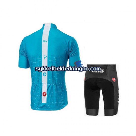 Herre 2018 Team Sky sykkeldrakt + sykkelshorts N002