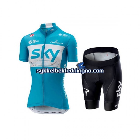 Dame 2018 Team Sky sykkeldrakt + sykkelshorts N002