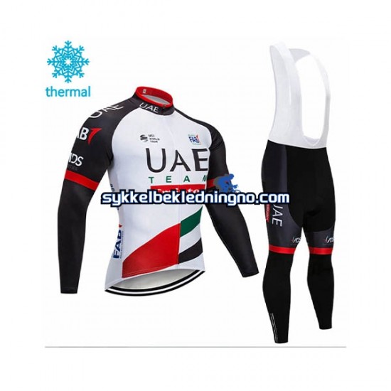 Herre 2018 Team UAE Vinter sykkeldrakt + bib cykeltights N001