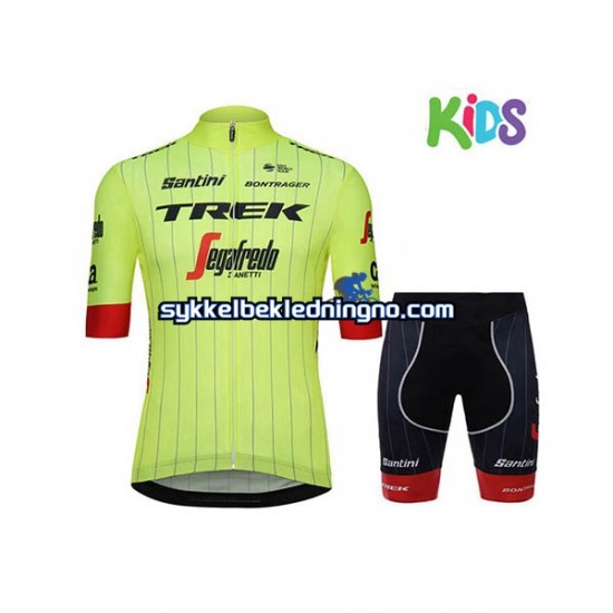 Barn 2018 Trek-Segafredo sykkeldrakt + sykkelshorts N002