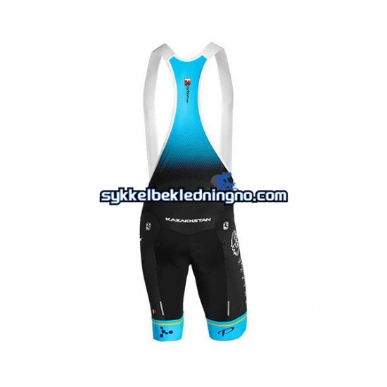 Herre 2019 Astana Pro Team sykkeldrakt + bib sykkelshorts N001