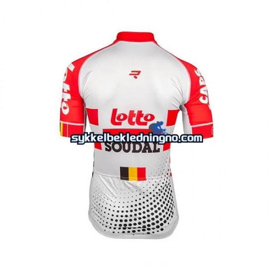 Herre 2019 Lotto Soudal sykkeldrakt + bib sykkelshorts N001