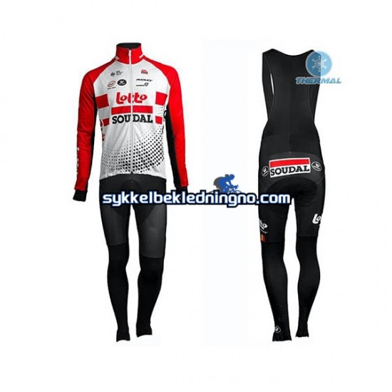 Herre 2019 Lotto Soudal Vinter sykkeldrakt + bib cykeltights N001