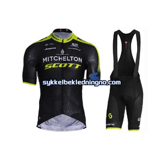 Herre 2019 Mitchelton-Scott sykkeldrakt + bib sykkelshorts N001