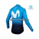 Herre 2019 Movistar Team Vinter sykkeldrakt + bib cykeltights N001