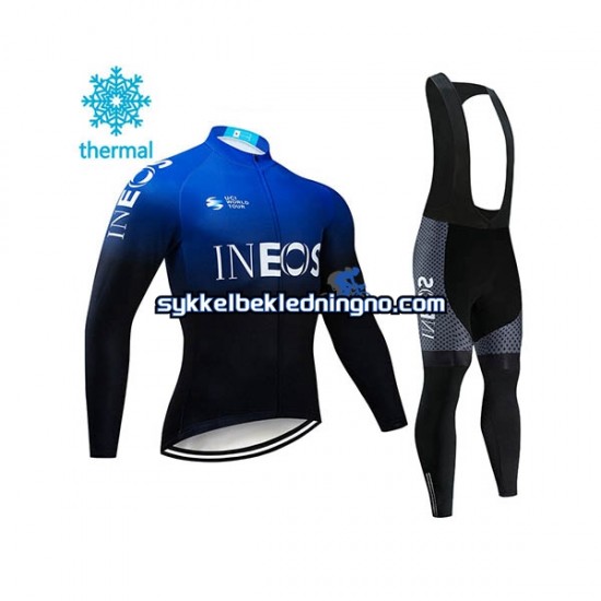 Herre 2019 TEAM INEOS Vinter sykkeldrakt + bib cykeltights N002