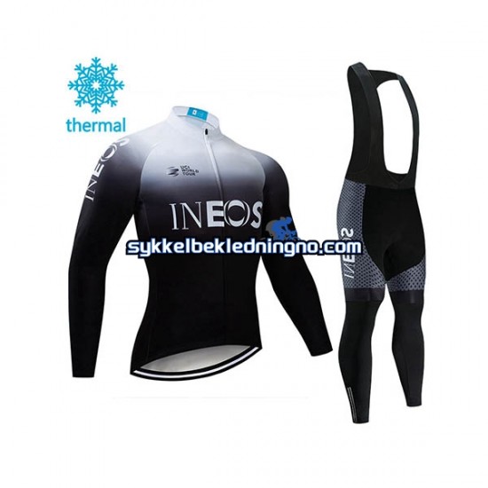 Herre 2019 TEAM INEOS Vinter sykkeldrakt + bib cykeltights N003