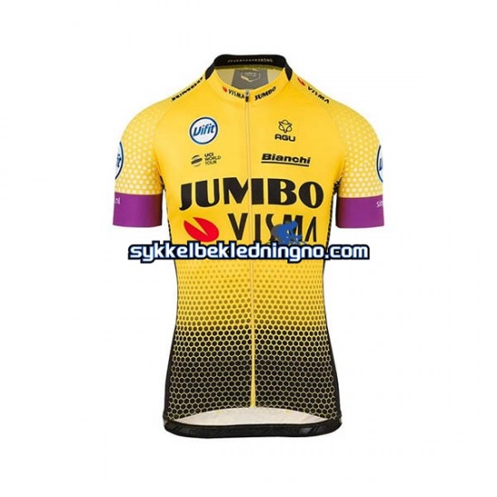 Herre 2019 Team Jumbo–Visma sykkeldrakt + bib sykkelshorts N001