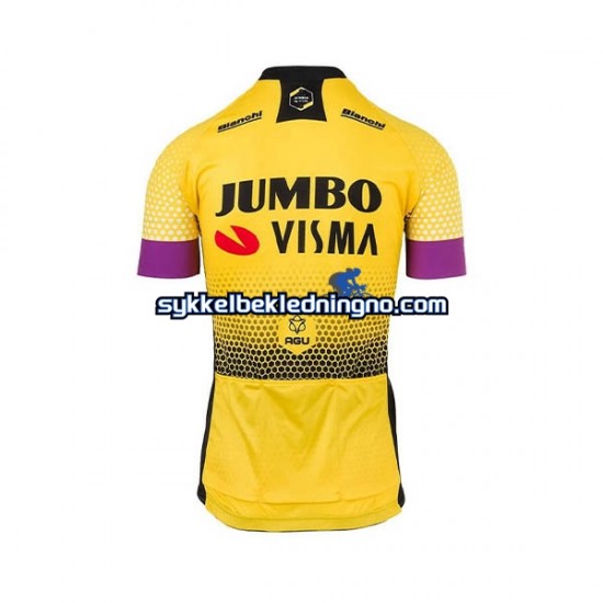 Herre 2019 Team Jumbo–Visma sykkeldrakt + bib sykkelshorts N001