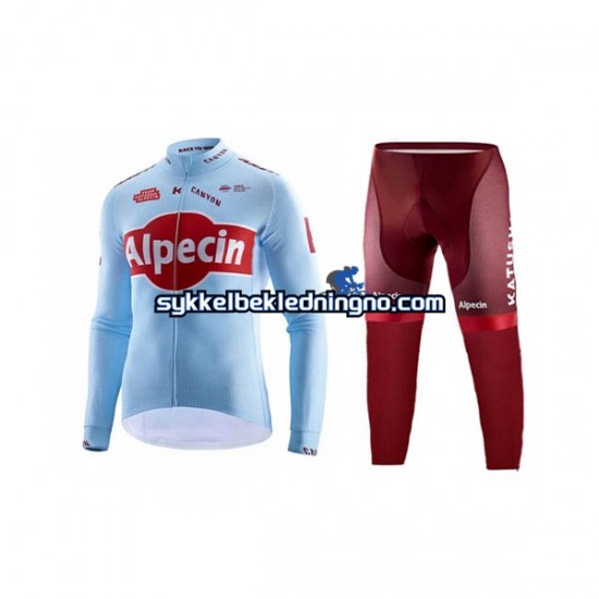 Herre 2019 Team Katusha Alpecin sykkeldrakt + sykkelbukse N001