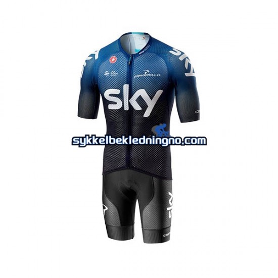 Herre 2019 Team Sky sykkeldrakt + sykkelshorts N001