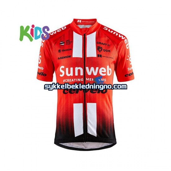 Barn 2019 Team Sunweb sykkeldrakt + sykkelshorts N001