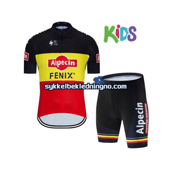 Barn 2020 Alpecin–Fenix sykkeldrakt + sykkelshorts N002