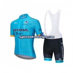 Herre 2020 Astana Pro Team sykkeldrakt + bib sykkelshorts N001