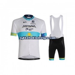 Herre 2020 Astana Pro Team sykkeldrakt + bib sykkelshorts N003