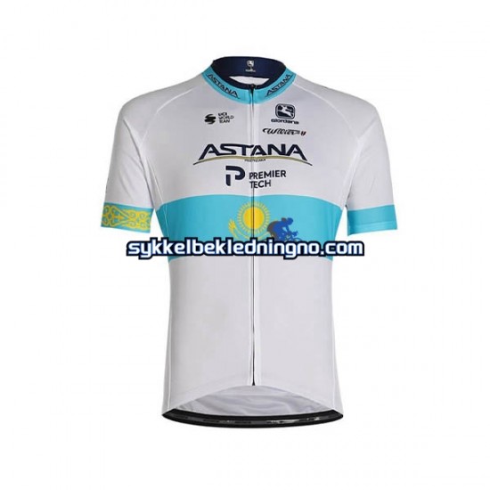 Herre 2020 Astana Pro Team sykkeldrakt + bib sykkelshorts N003