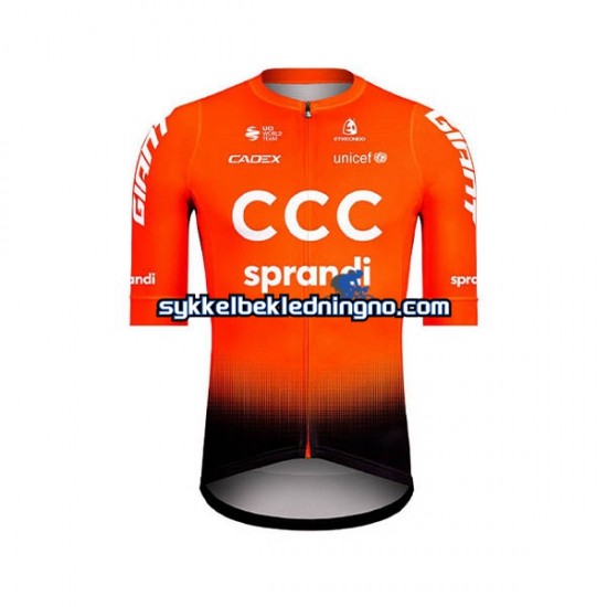 Herre 2020 CCC Pro Team sykkeldrakt + bib sykkelshorts N001