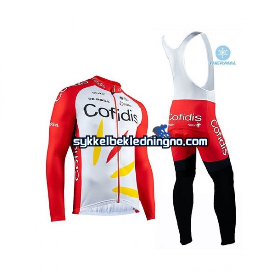 Herre 2020 Cofidis Pro Team Vinter sykkeldrakt + bib cykeltights N001