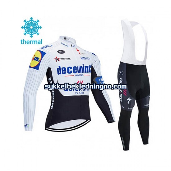 Herre 2020 Deceuninck–Quick-Step Vinter sykkeldrakt + bib cykeltights N004