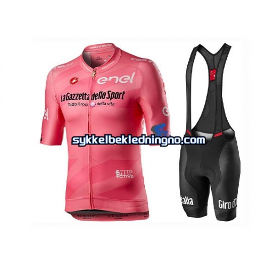 Herre 2020 Giro d Italia sykkeldrakt + bib sykkelshorts N002