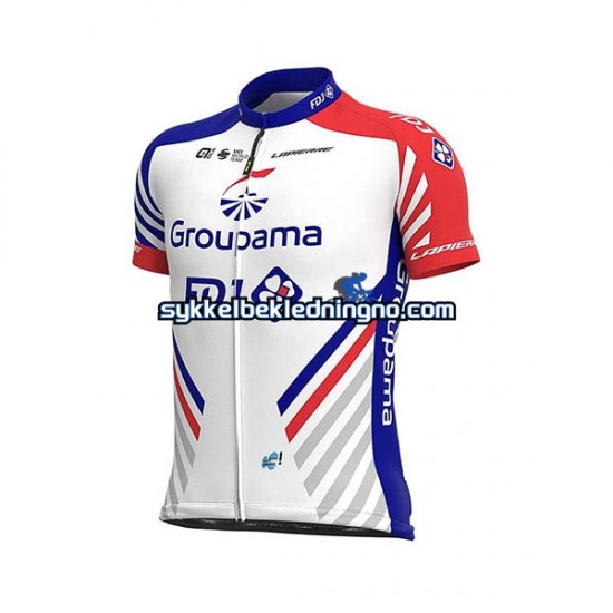 Herre 2020 Groupama–FDJ sykkeldrakt + bib sykkelshorts N001