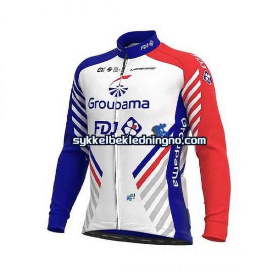 Herre 2020 Groupama–FDJ sykkeldrakt Langermet N001