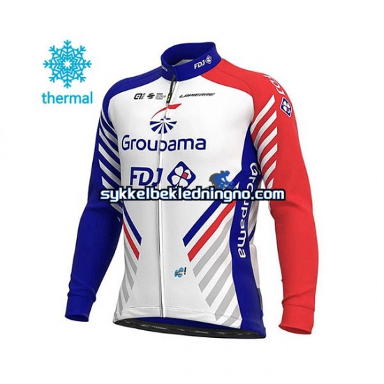 Herre 2020 Groupama–FDJ sykkeldrakt vinter N001