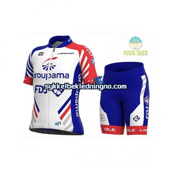 Barn 2020 Groupama–FDJ sykkeldrakt + sykkelshorts N001