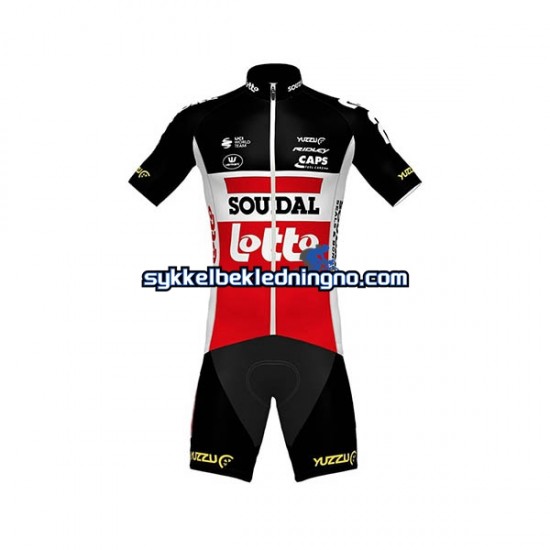 Herre 2020 Lotto Soudal sykkeldrakt + bib sykkelshorts N001