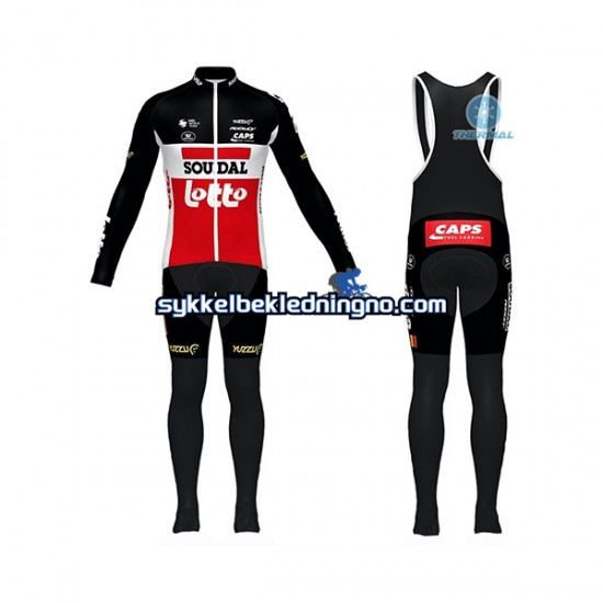 Herre 2020 Lotto Soudal Vinter sykkeldrakt + bib cykeltights N001