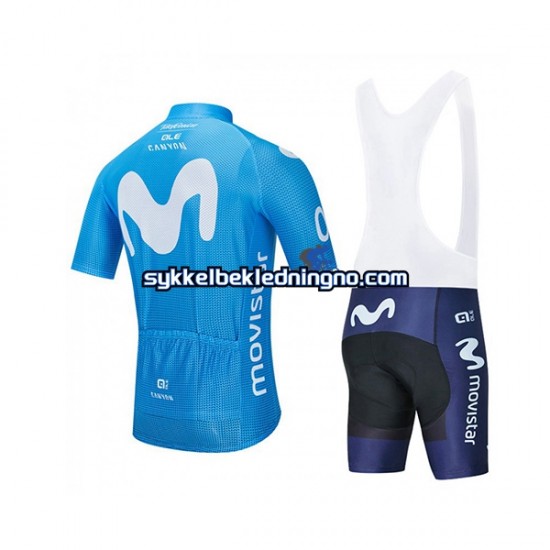 Herre 2020 Movistar Team sykkeldrakt + bib sykkelshorts N001