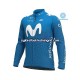 Herre 2020 Movistar Team Vinter sykkeldrakt + bib cykeltights N001