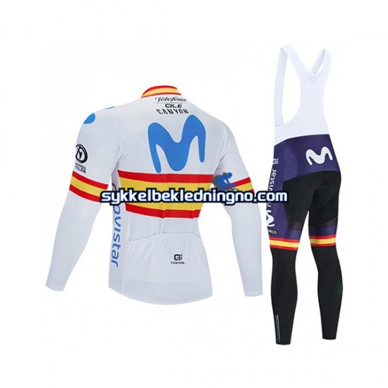 Herre 2020 Movistar Team sykkeldrakt + bib sykkelbukse N002