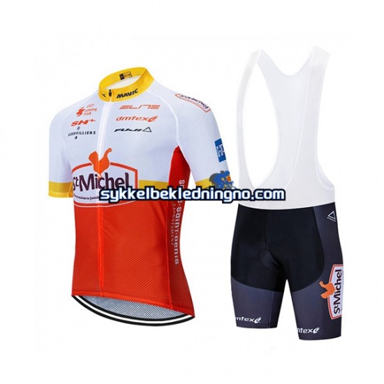 Herre 2020 St. Michel–Auber93 sykkeldrakt + bib sykkelshorts N001