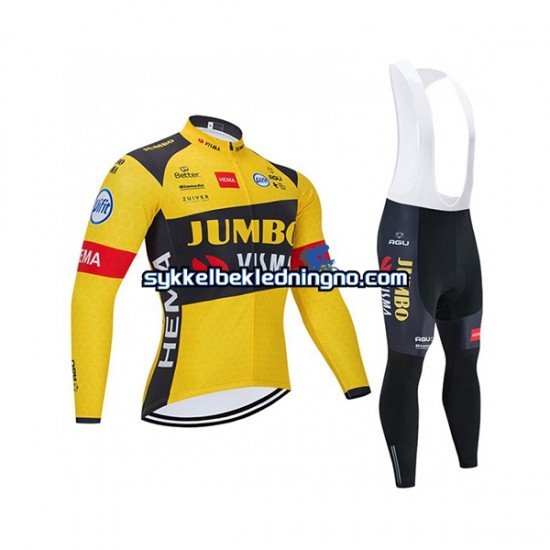 Herre 2020 Team Jumbo–Visma sykkeldrakt + bib sykkelbukse N001