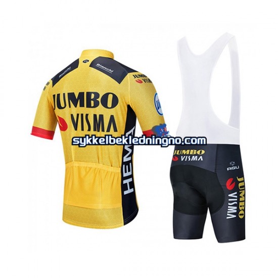 Herre 2020 Team Jumbo–Visma sykkeldrakt + bib sykkelshorts N001