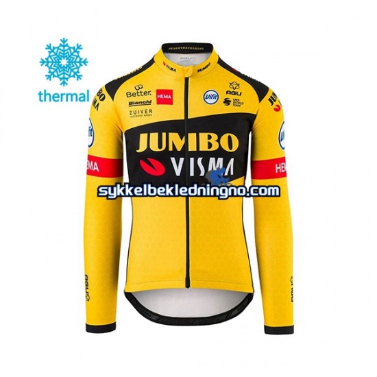 Herre 2020 Team Jumbo–Visma sykkeldrakt vinter N001