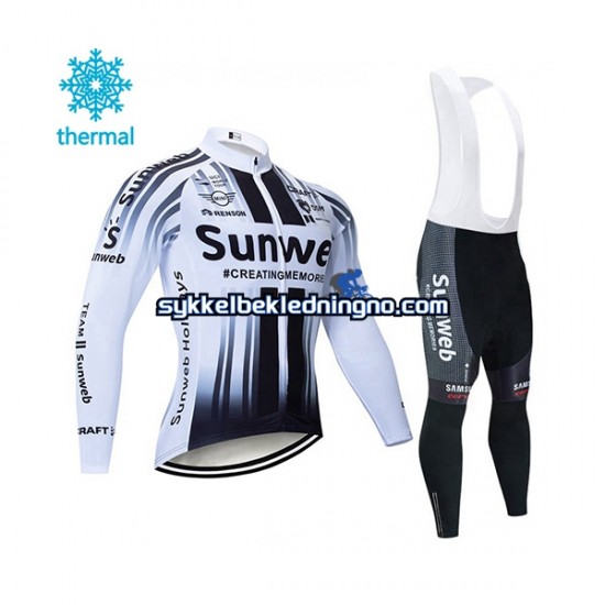 Herre 2020 Team Sunweb Vinter sykkeldrakt + bib cykeltights N002