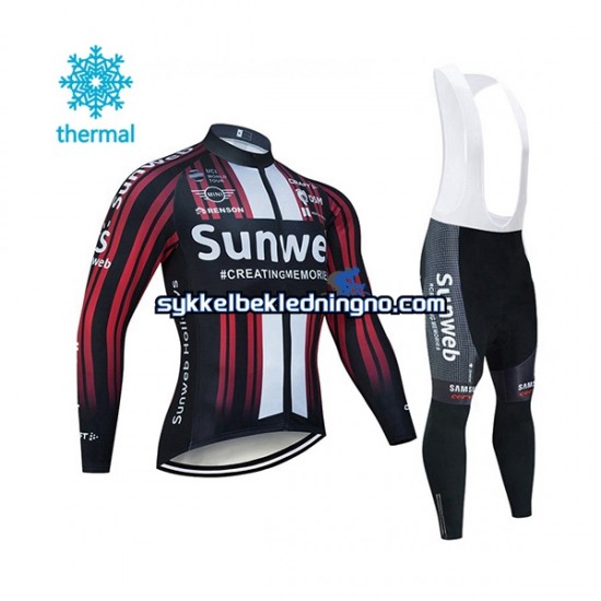 Herre 2020 Team Sunweb Vinter sykkeldrakt + bib cykeltights N003