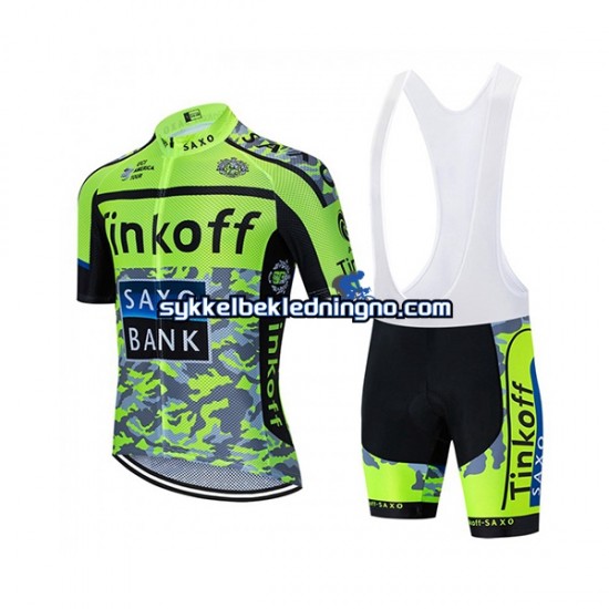 Herre 2020 Tinkoff sykkeldrakt + bib sykkelshorts N001