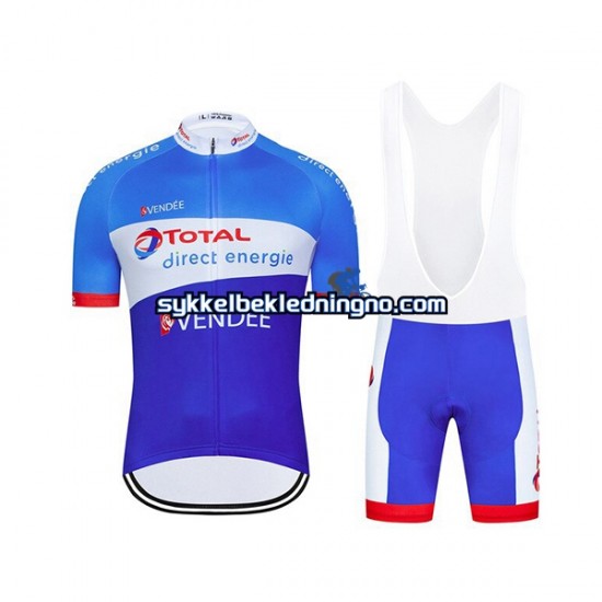 Herre 2020 Total Direct Energie sykkeldrakt + bib sykkelshorts N002